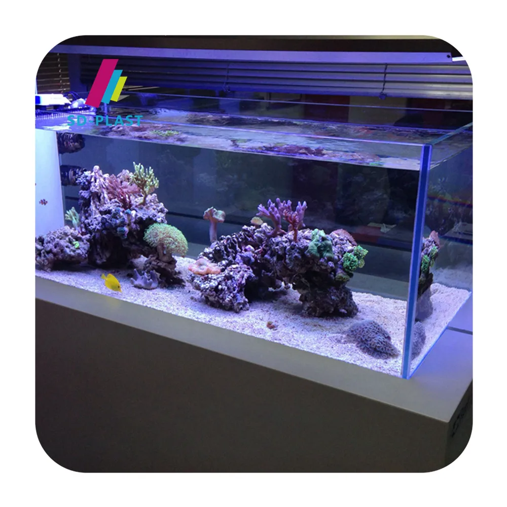 カスタマイズ可能な40Lアクリル水槽 - テレビスタンド用の透明なタンク