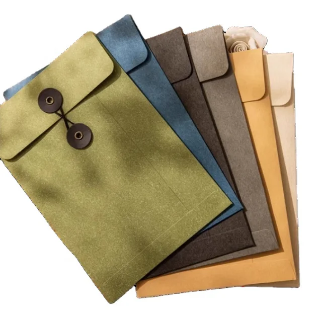 Brown Envelope Ticket Storage Bag Strap File Paper Packaging