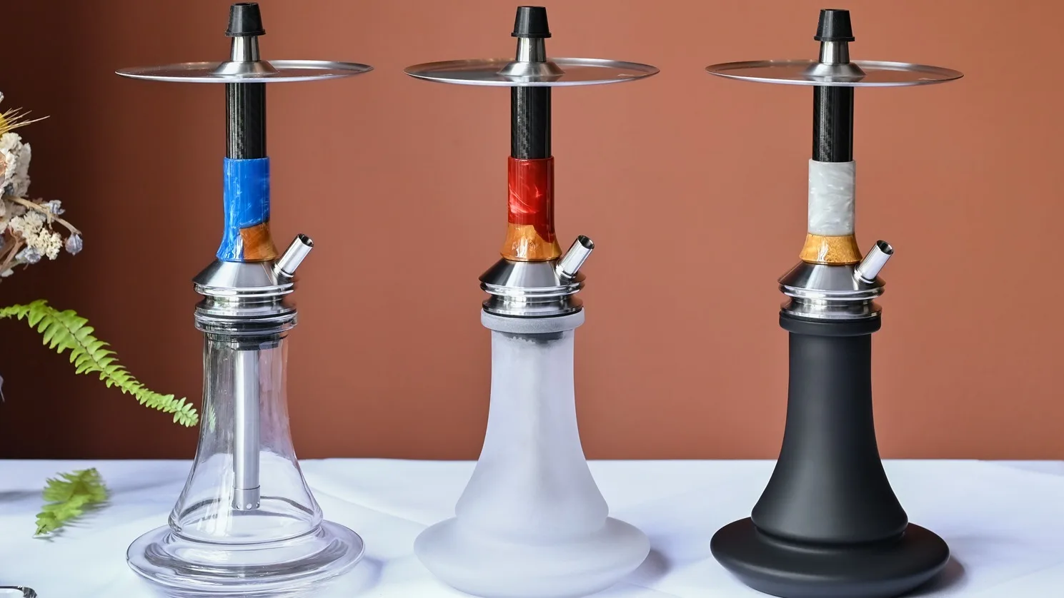 Stainless Steel Hookahs Set Portable German Shesha Sisha Hukka Hooka