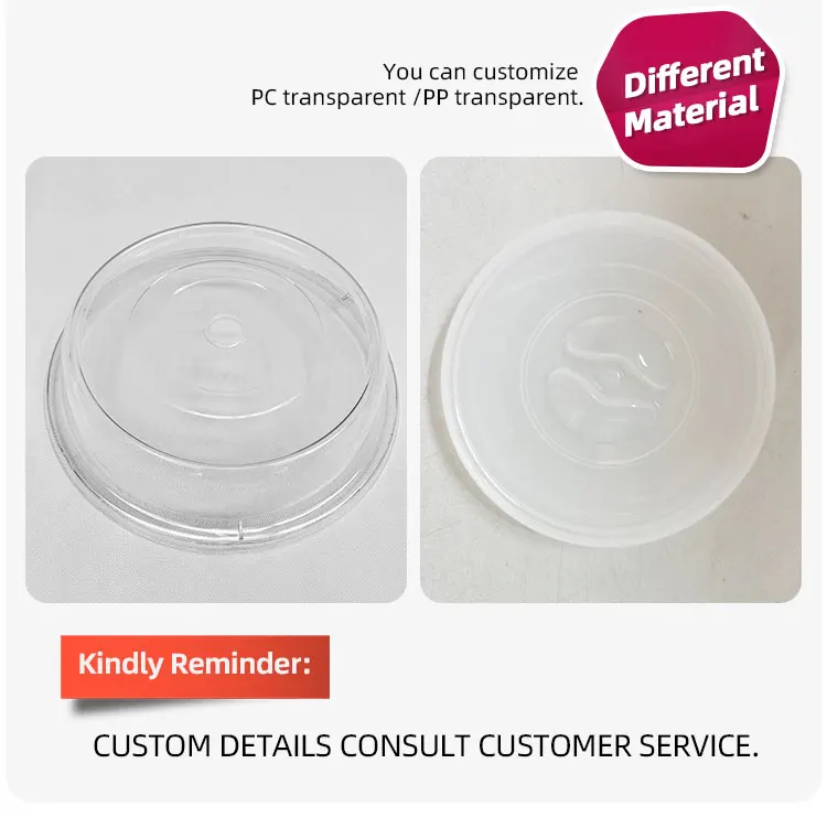 Restaurant supplies transparent dinner service plate cover plastic food cover factory