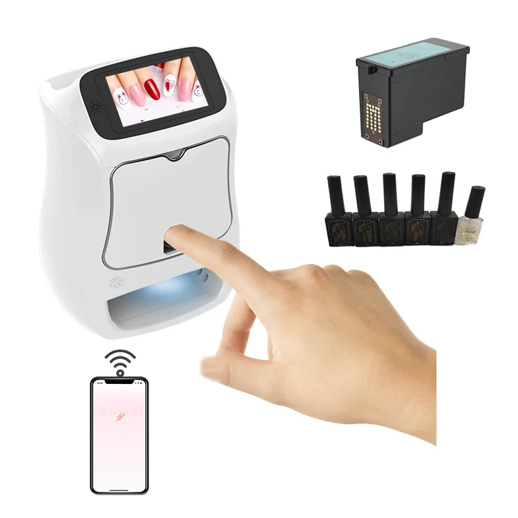 SUNWIN Nail Printer Finger DIY Print Art WIFI Automatic 3D Art Designs Finger Nails Printing Machine for Salon  Use