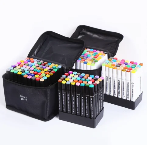 Лидер продаж индивидуальный двухсторонний маркер 30/40/60/80/168 цветов акварельный для рисования