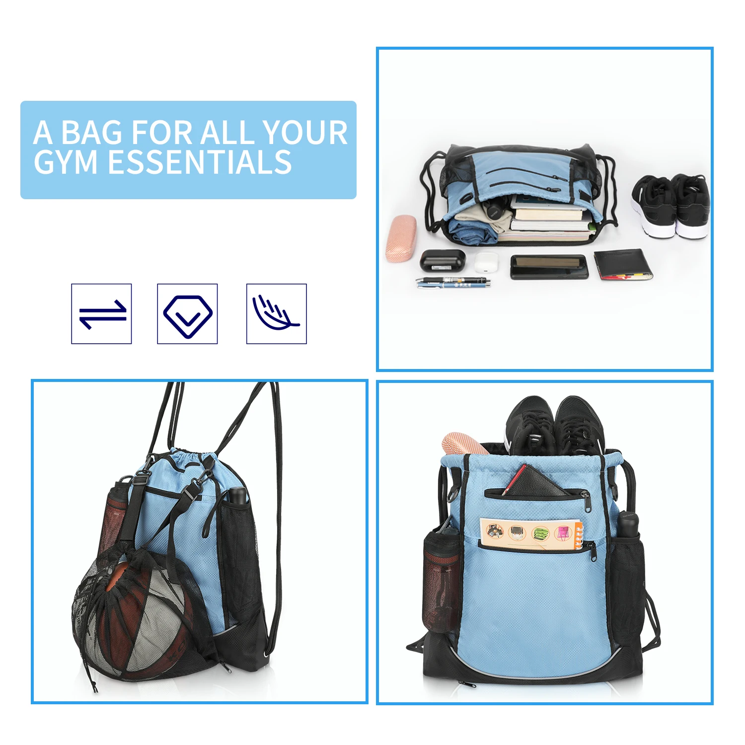 Factory Cheaper Drawstring Backpacks Gift Drawstring Backpack With