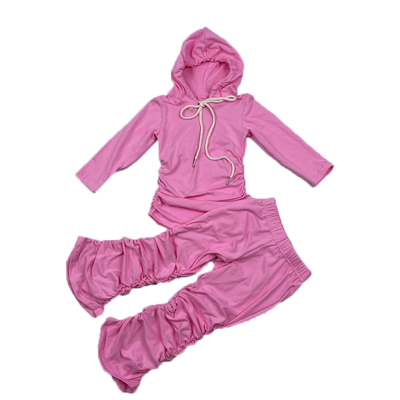 Разноцветный детский хлопковый спортивный костюм и комплект с толстовкой на ребенка старше для маленьких девочек наборный штаны из двух предметов; Костюмы в стиле «Мама