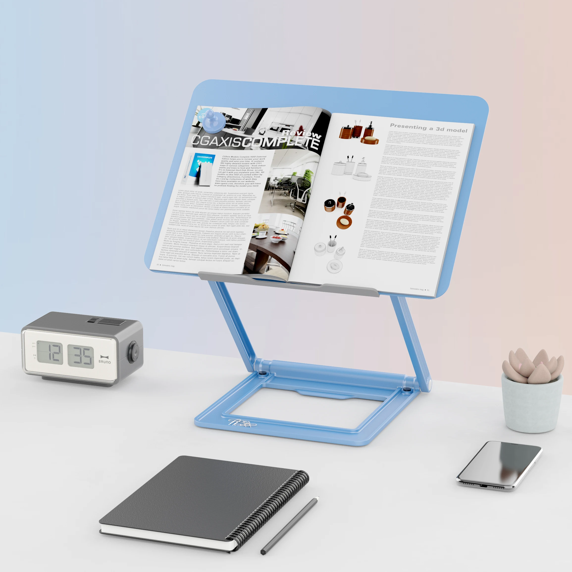 Office Furniture Wooden Book Stands Desktop Ergonomic Folding Height ...
