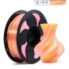 Seda Doble Color Oro Brillante Rosa007