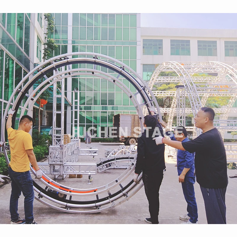 Large Outdoor Stage Concert Square Module Steel Iron Metal Layer Circular Roof Truss