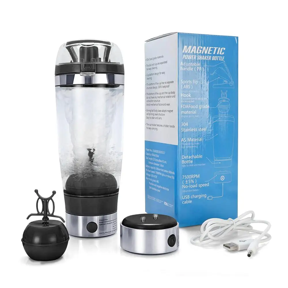 600ML Electric Blender Protein Shaker Cup Bottle Automatic Vortex