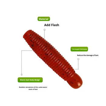 Wholesale Anti-Hook Soft Body Honeycomb Potato Bee Larva Fishing Simulator Plastic Lure Bait for Carp Bass & Snakehead Fish – Soft Lure – view 5