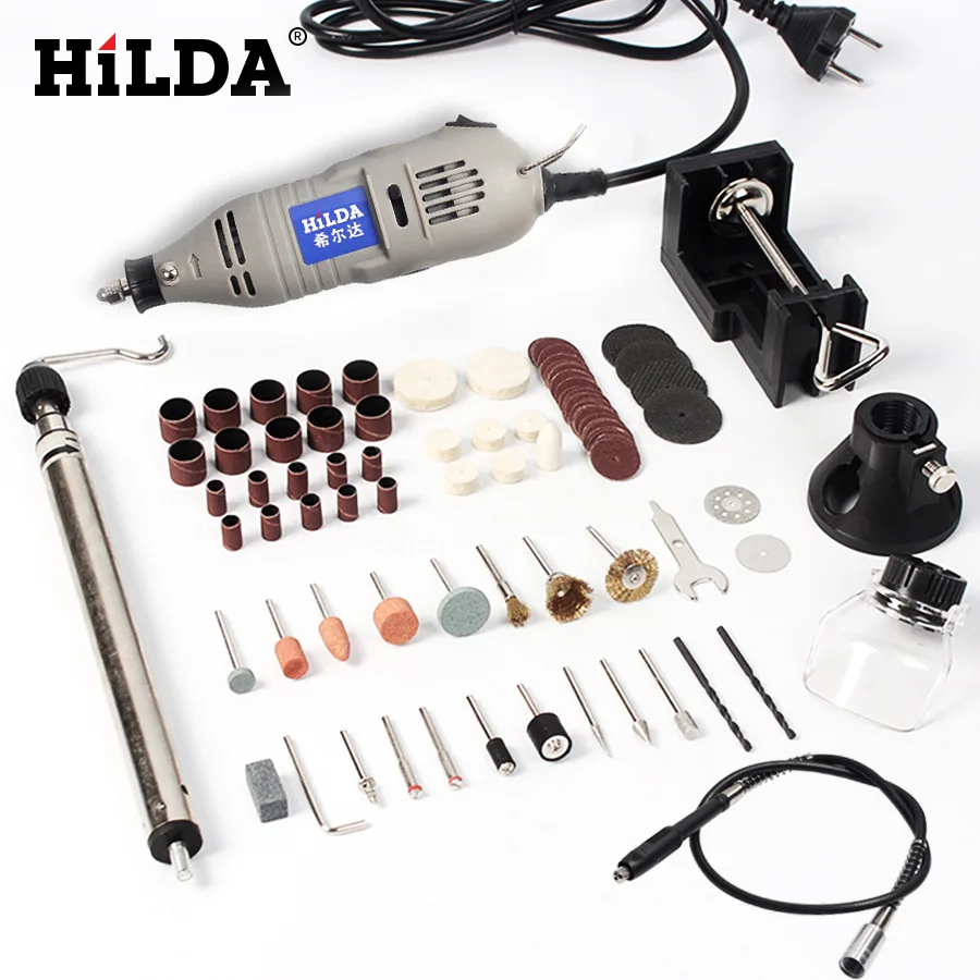 HILDA Variable Speed Rotary Tool Electric Tools 400W Mini Drill 6 position  for Dremel Rotary Tools mini grinding machine