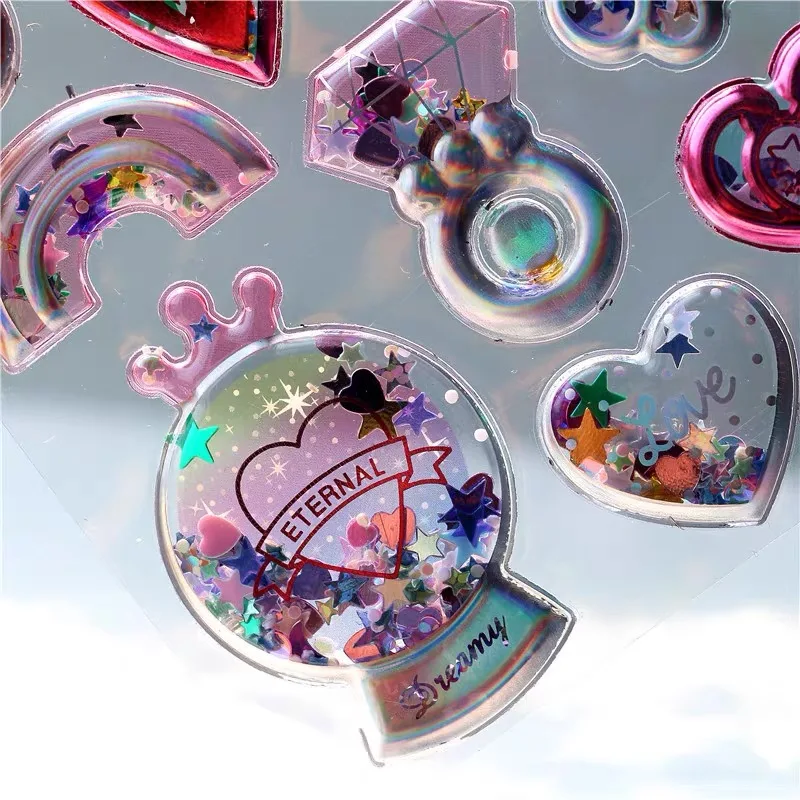 Children 3d Custom Pop up Decorative Shake Stickers Puffy Stickers 3d Foam Custom Decoration Stickers