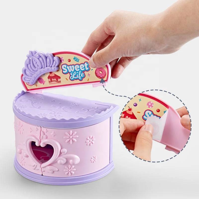 Миниатюрный милый красочный магазин конфет десертов набор музыкальный светильник ролевая игра кукольный домик игрушки для