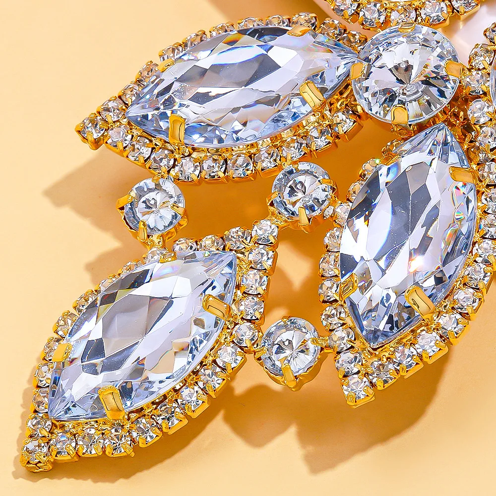 Best Seller 2025 Bridal Rhinestone Necklaces Wedding Jewelry Sets for Women Fashion 6