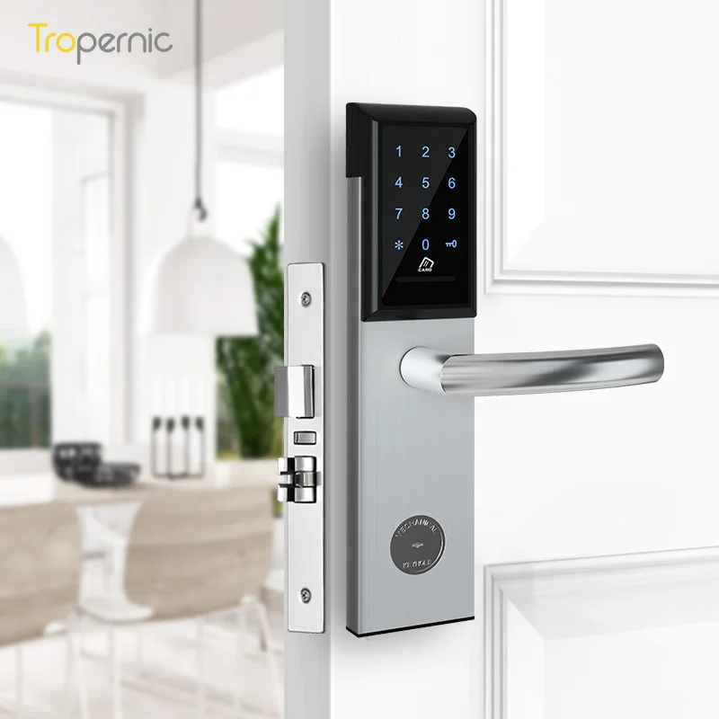Electronic Security Full Automatic Reader Writer Encoder Magnetic Card Smart Door Lock Home