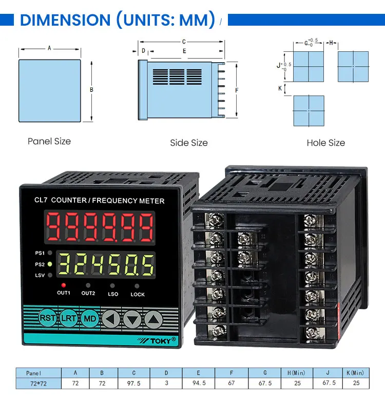 CL Series Length Linespeed Counter 2 Loops Length Counting Control Output Digital Counter