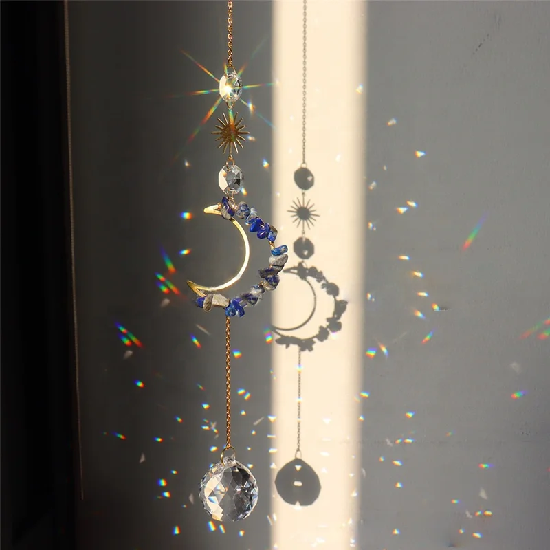 Оптовая продажа, подвесные солнцезащитные очки с натуральным кристаллом ручной работы