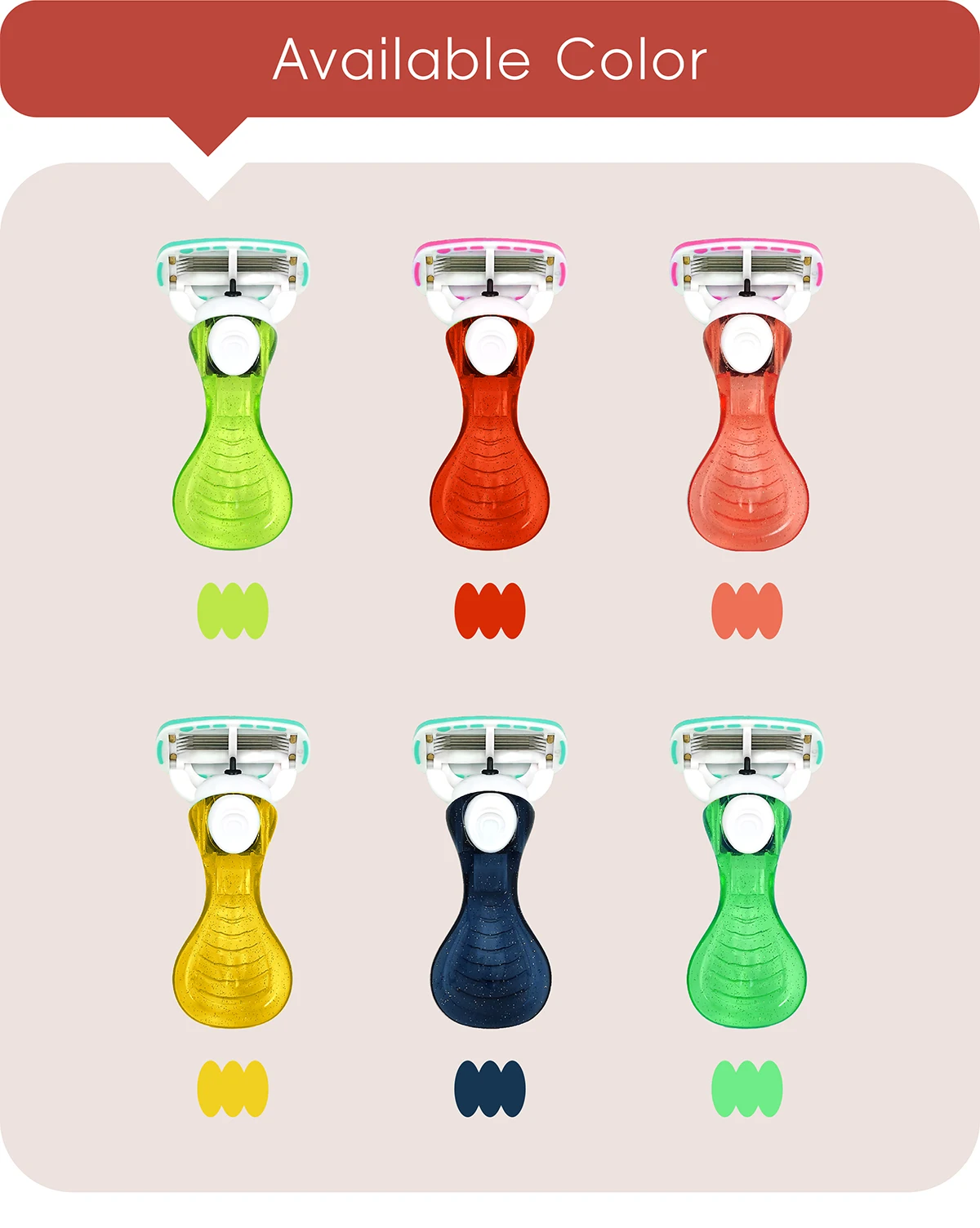 Mini 5 Five Blade System Shaving Women razor with Replaceable Open Back ...