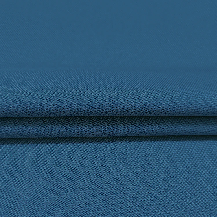 220 GSM Knit Polyester Fabric Pique Material, Custom Colors Stretch Cotton Pique Fabric for Polo T-shirt/ factory