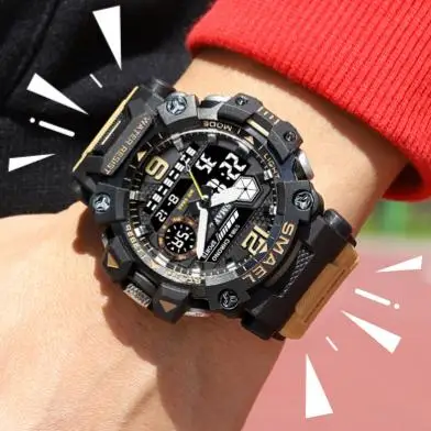 SMAEL Orologio sportivo uomo, Multi-quadrante Analogico