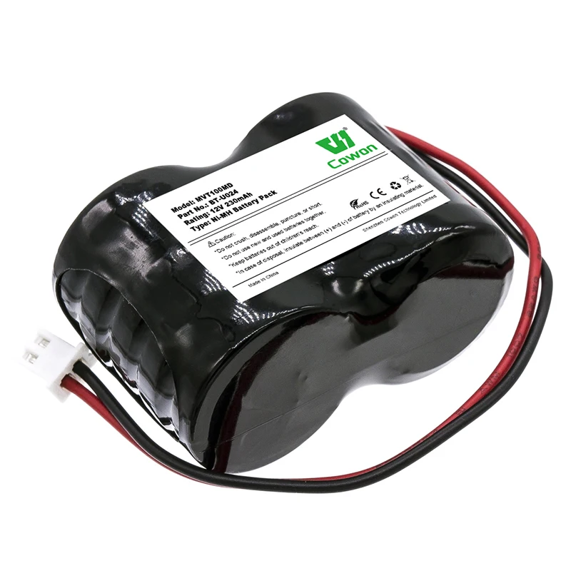 12V 230mAh Nickel Metal Hydride MVT100MD BT-U024 Medical Equipment Ni-MH Battery for Patient Monitor