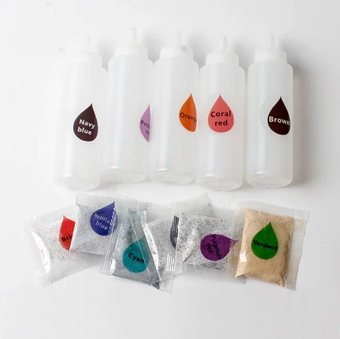 8/18/36 color DIY safe non-toxic squeeze bottle fabric art set tie dye kit