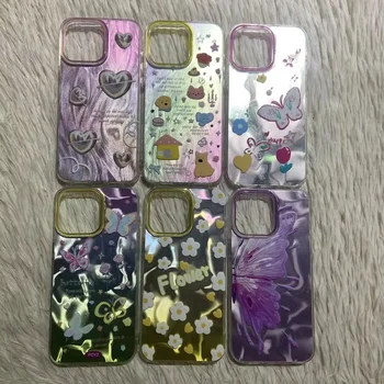 For TECNO SPARK 10C CAMON 30 TPU IMD Cartoon Phone Cover For iPhone 15 14 13 12 11 Cute Butterfly Bling Phone Case
