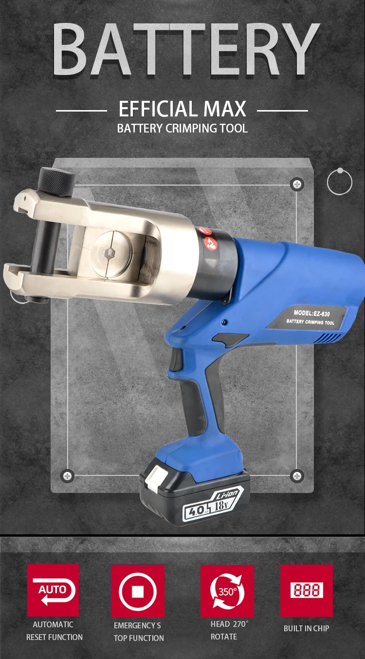 Ez630 16630mm2 Sqmm Battery Powered Hydraulic Crimping Tool Crimper