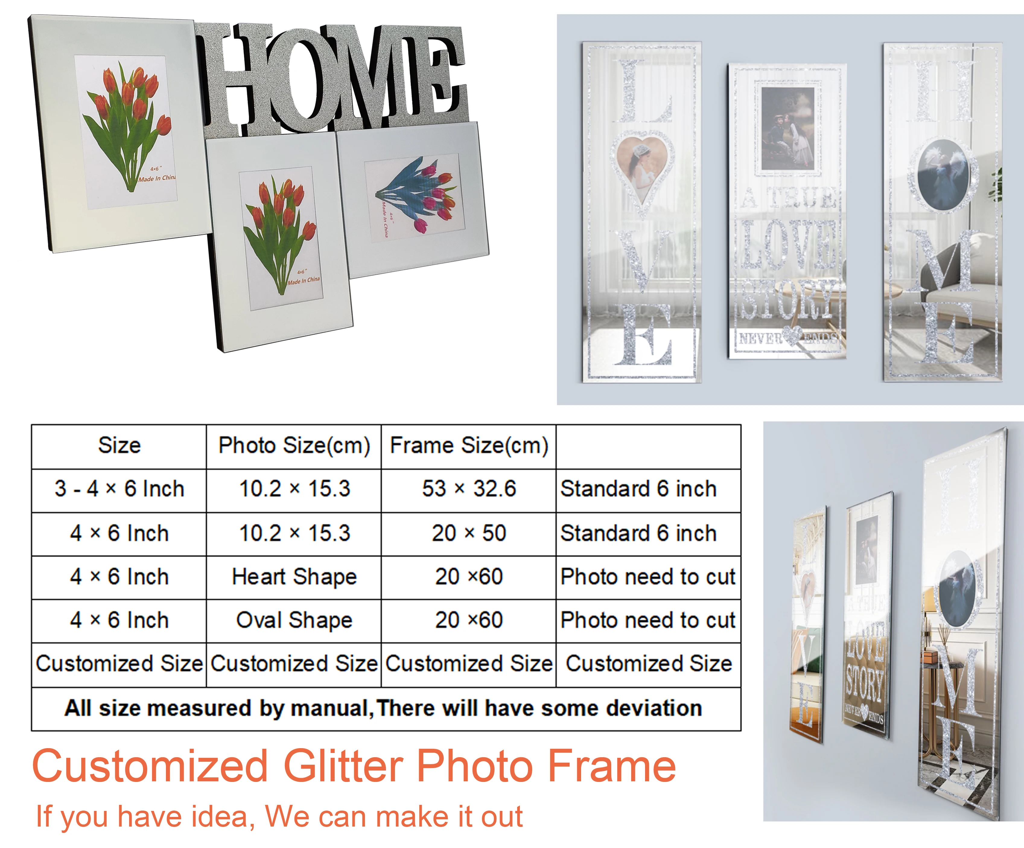 Custom Wholesale Desktop Decoration Square Picture Frame Solid Wood ...