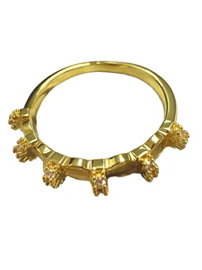 Muxcor Gold Plated Copper Alloy Jewelry Rings Fine Ajustable Opening Industrial Style Trendy Minimalist