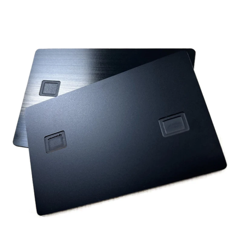 Super Light Titanium Metal Credit Card Black Metal Debit Card with Magnetic Stripe and Signature Panel for Laser Engraving