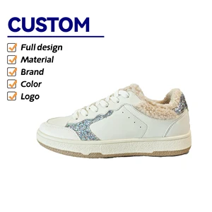Custom Women's Casual Sporty Sneaker  Breathable PU Sports Footwear Light Weight Anti-Slip Wool Running Walking Custom Logo