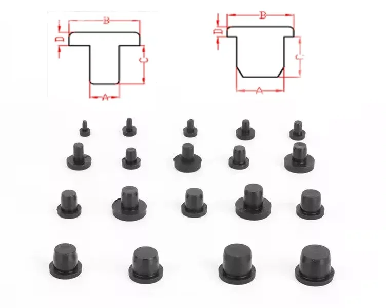 LongCheng Custom Pipe Water Hole End Seal Silicone Rubber Products Bung Dust Cover Plugs Butyl Silicone Rubber Plug Stopper