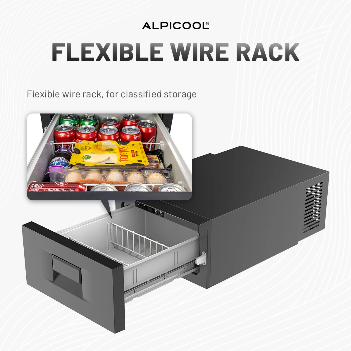 Alpicool D30 DC 12V/24Vミニ引き出し冷蔵庫30L Alpicool D30 DC 12V/24Vミニ引き出し冷蔵庫30Lトラック