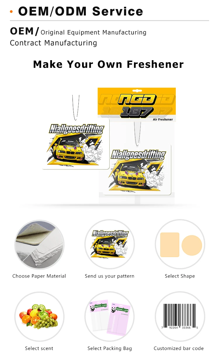 Customized Logo Shape Oem Design Printed Car Paper Air Freshener Buy