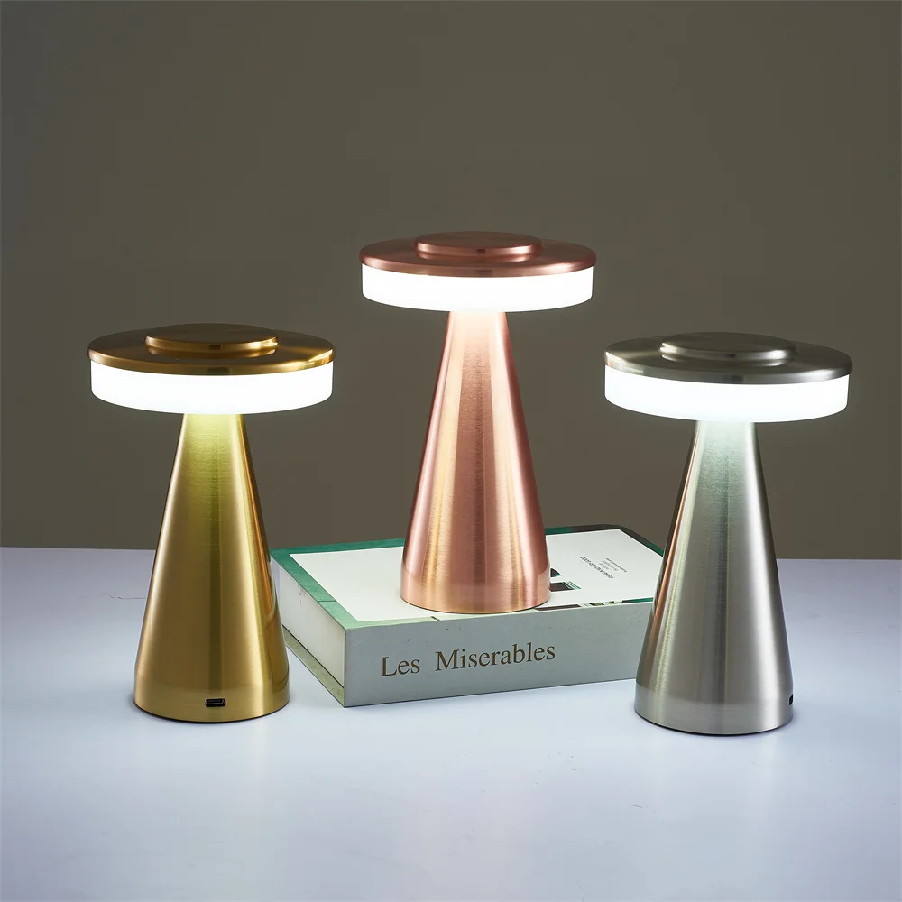 Настольная лампа с сенсорным управлением, светодиодный ночник в стиле ретро, портативная лампа с USB-зарядкой для кофейных ресторанов, прикроватное освещение для отеля