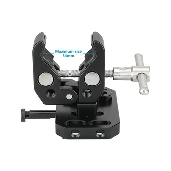 Mini V Mount Battery Plate With Wide Super Crab Clamp QR Lock for Stand 15mm Rod Compatible With V Mount Batteries detail image