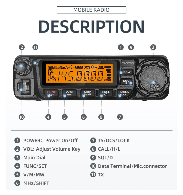 Hf Transceiver Ham Radio Uhf Vhf Two Way Radio Yanton Tm-8600 - Buy Hf ...