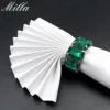 Silver Ring + Emerald Green Rhinestone