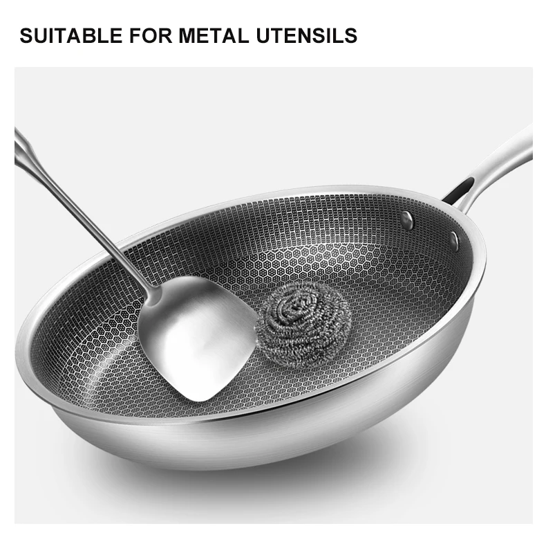 Factory Wholesale 30cm Stainless Steel Cooking Pan With