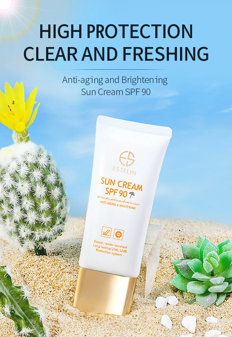 ESTELIN Anti-aging and Whitening Sun Cream SPF90 Face Cream Sunscreen