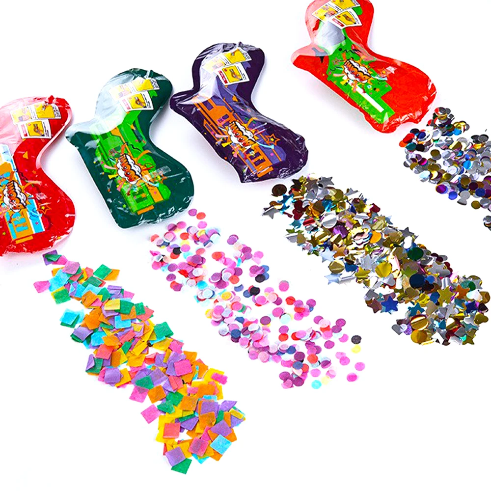 Explosive Hand-held Inflatable Fireworks Gun Confetti Shooter for Graduation Party Supplies Balloon Confetti Poppers