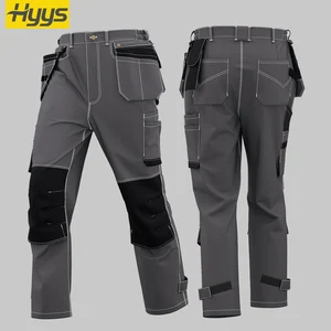 Durable Pure Cotton Work Cargo Pants Removable Pockets Outdoor Workwear Trousers Custom Work Clothes Pants for Men