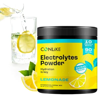 Multivitamin Electrolytes Powder No Sugar Refreshing Lemonade Sodium Energy Supplement Hydration