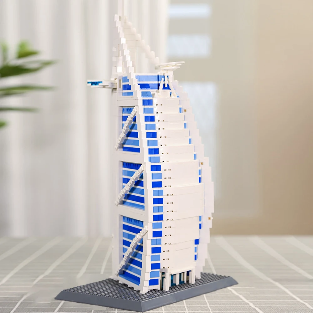 CAYI The Burjal Arab Hotel Dubai Building Blocks Sets Architecture Model Famous Landmark Building Blocks Toy Gift for Kids