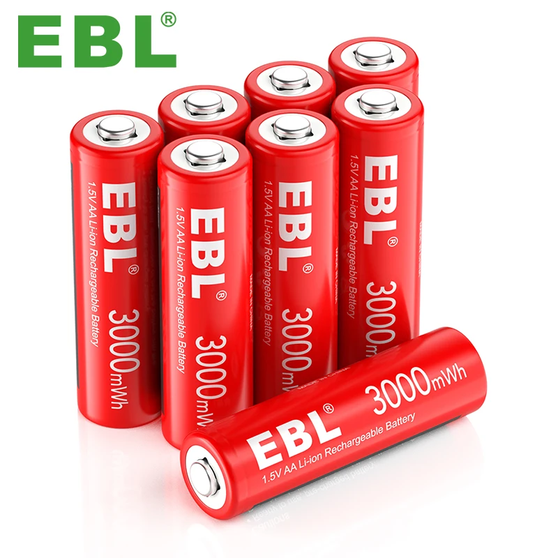 EBL 14500 Lithium-Ion Rechargeable Batteries 800mAh 3.7V