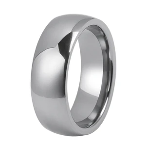 Classic Simple 8mm Dome Rings for Men High Polished Wedding Rings Comfort Fit Plain Titanium Ring  Men
