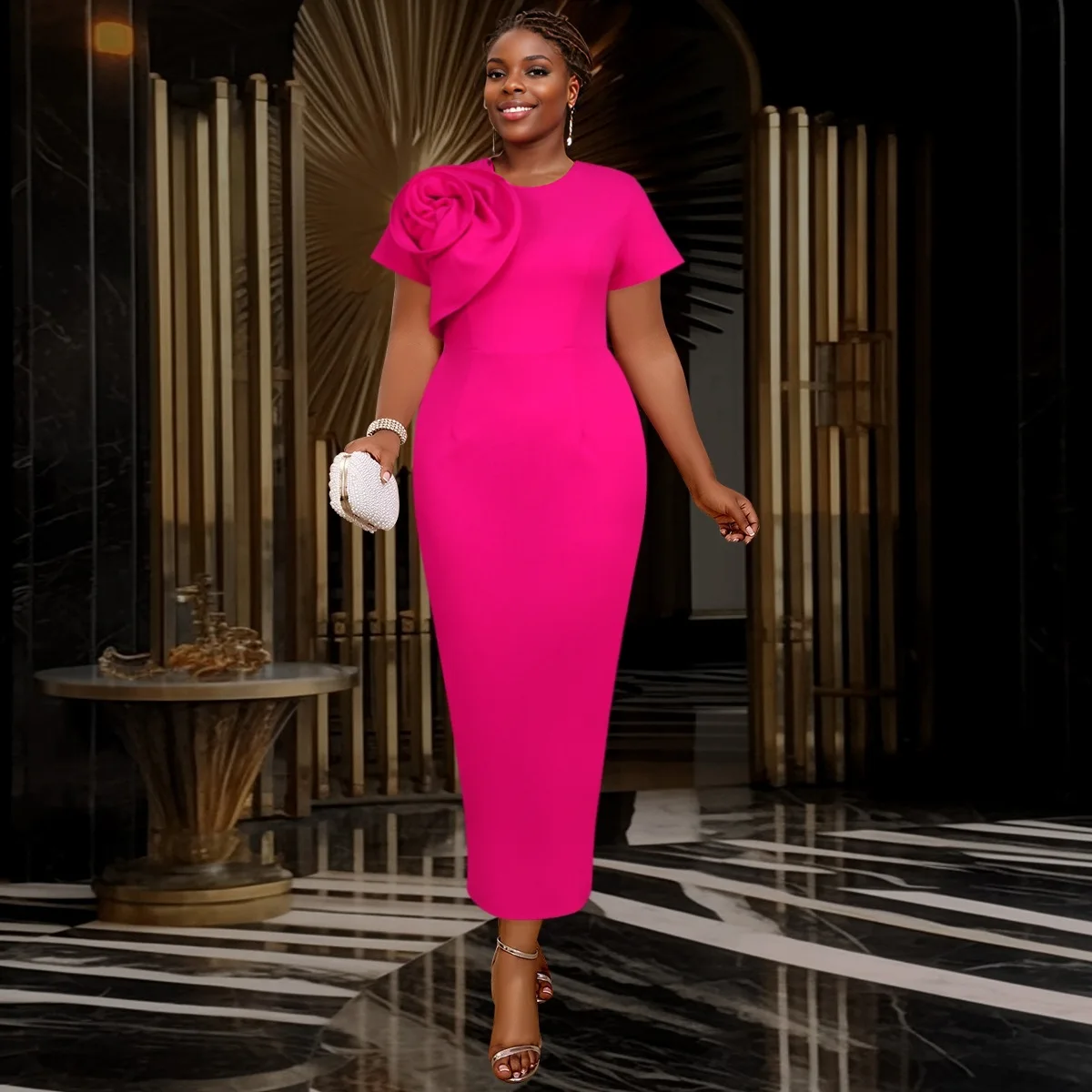 chinese dress ladies Luxury Evening Gown Fat Women Party Long Dress Big Size Lady  Mega Mart  Center
