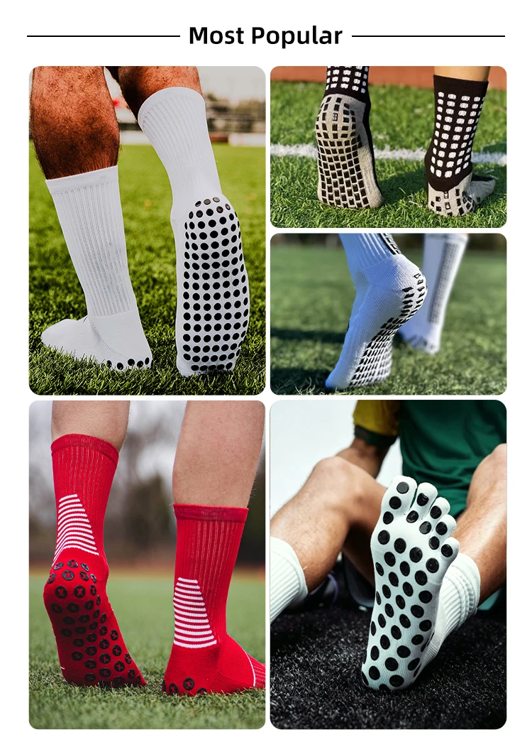 Customizable Grip Socks Rugby Soccer Embroidered Anti-Slip Non-Slip ...