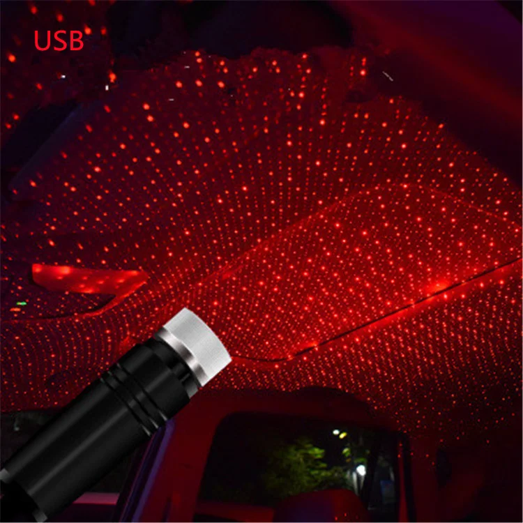 USB Car Roof Star Light Projector LED Interior Atmosphere Lamp