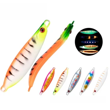 Sea Fishing Small Iron Plate S Biomimetic Snake Shaped Iron Plate Sea Bass Cod Night Light Boat Fishing Iron Plate Bait – Lure – view 2